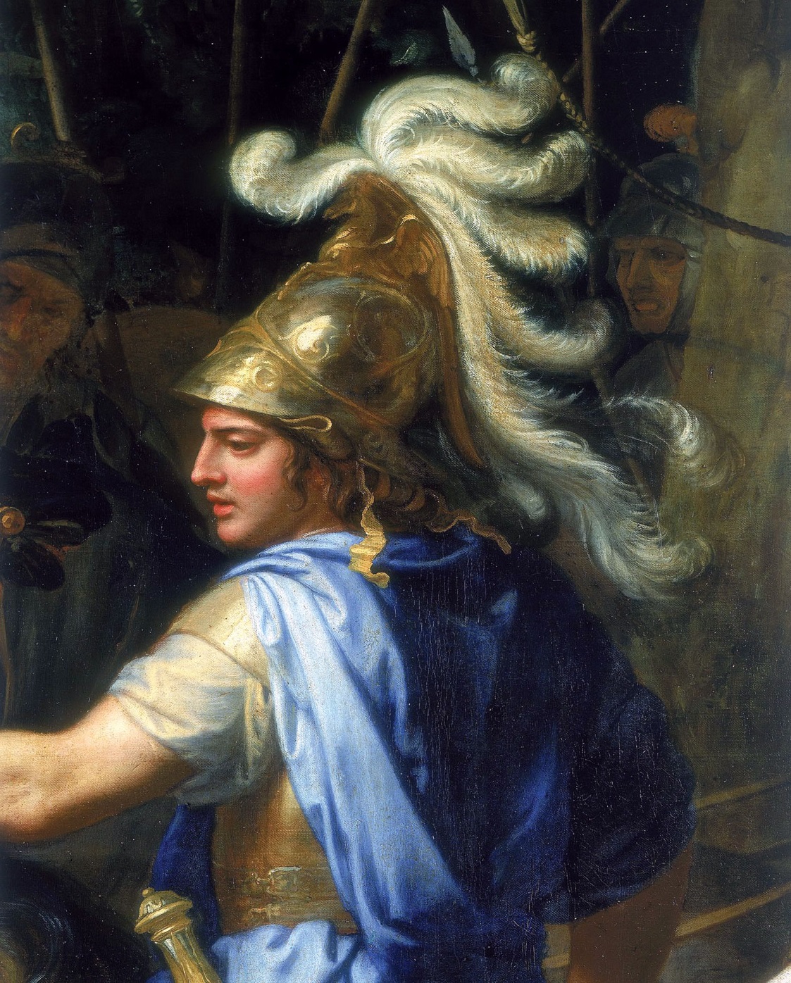 an painting of Alexander the Great in battle